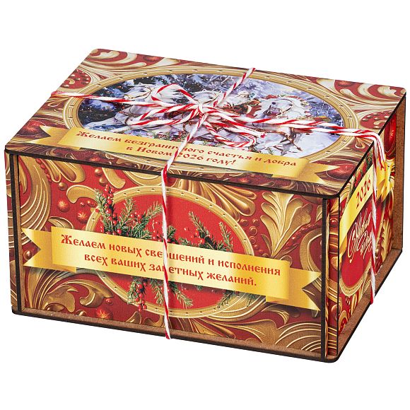 Сладкий новогодний подарок Золотые Узоры (малая) Премиум